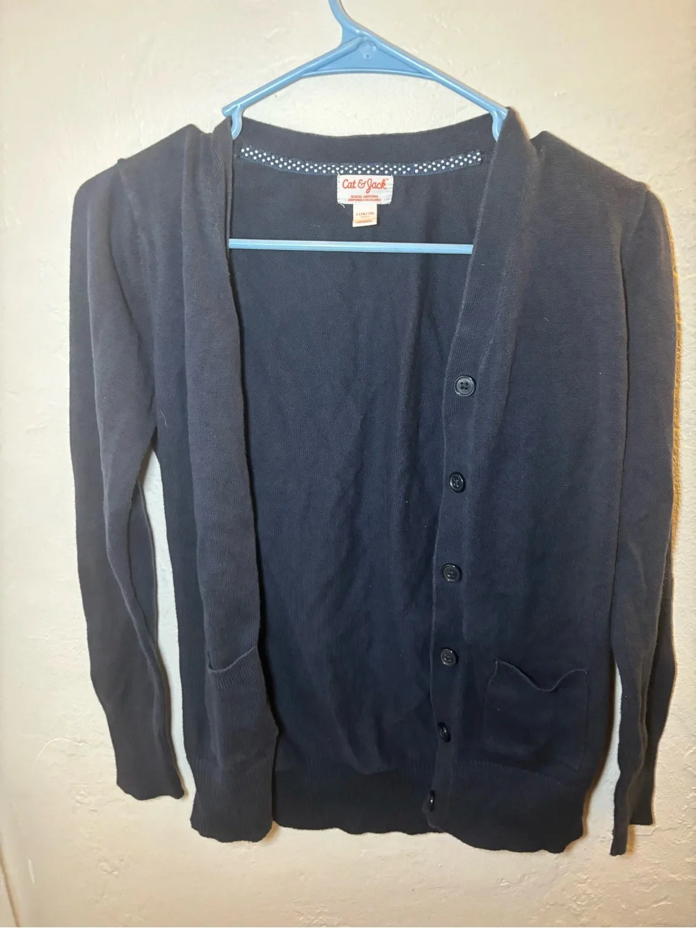 Cat & Jack Navy Kids Button-Up Cardigan Sweater